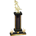 Premium Single Black Glacier First Place Football Trophy