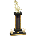 Premium Single Black Glacier Second Place Football Trophy