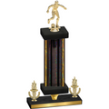 Premium Single Black Glacier Victory Soccer Trophy