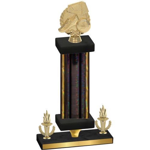 Premium Single Black Glacier Victory Soccer Trophy