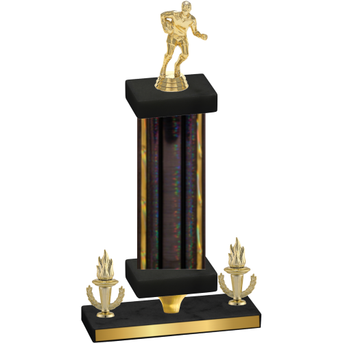 Premium Single Black Glacier Victory Rugby Trophy
