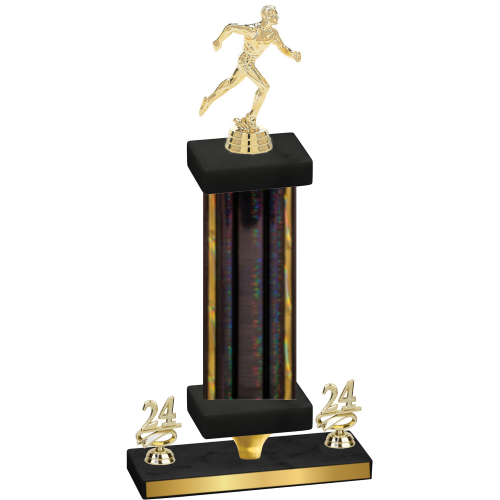 Premium Single Black Glacier Year Running Trophy