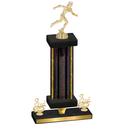 Premium Single Black Glacier Third Place Running Trophy