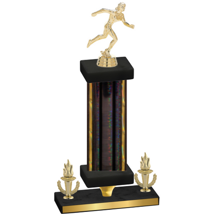 Premium Single Black Glacier Victory Running Trophy