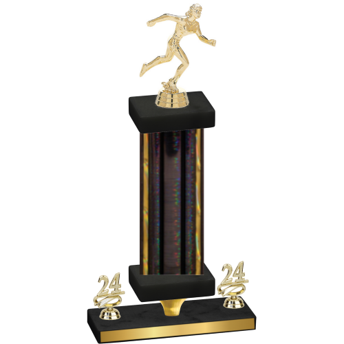 Premium Single Black Glacier Year Running Trophy