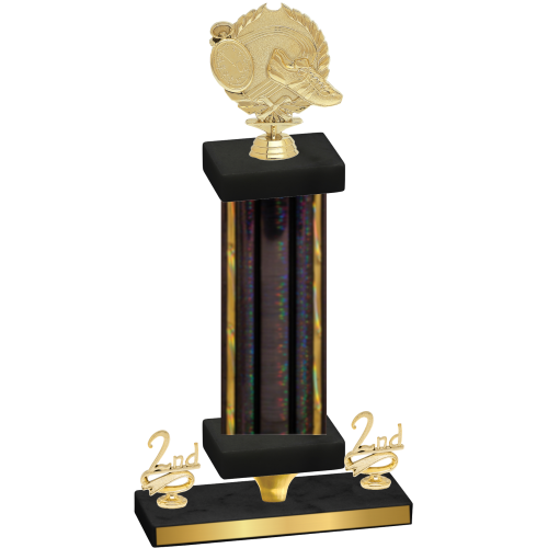 Premium Single Black Glacier Second Place Running Trophy