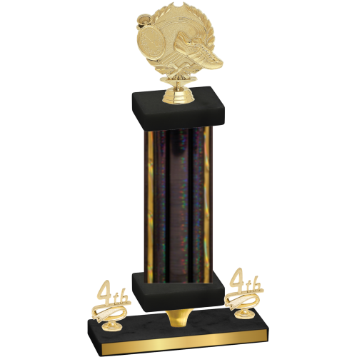 Premium Single Black Glacier Fourth Place Running Trophy