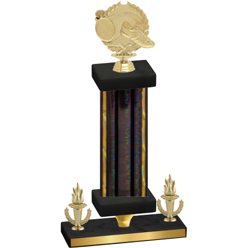 Premium Single Black Glacier Victory Running Trophy