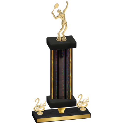Premium Single Black Glacier Second Place Tennis Trophy
