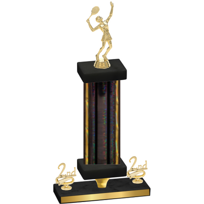 Premium Single Black Glacier Second Place Tennis Trophy