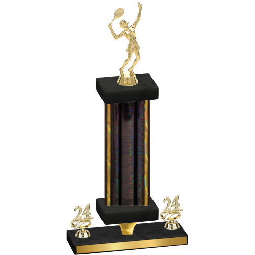 Premium Single Black Glacier Year Tennis Trophy