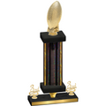 Premium Single Black Glacier Third Place Football Trophy