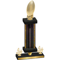 Premium Single Black Glacier Fourth Place Football Trophy