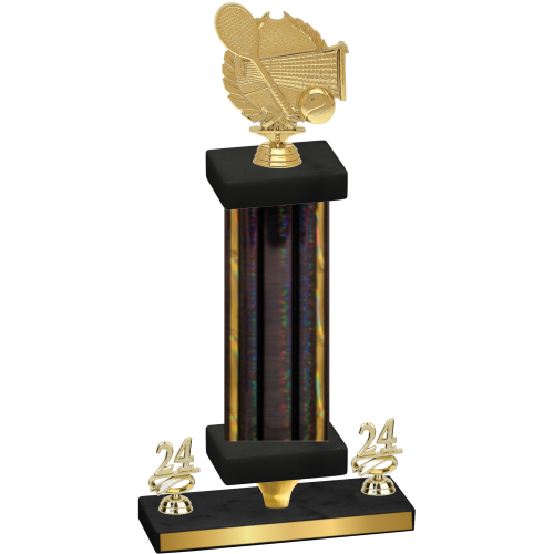 Premium Single Black Glacier Year Tennis Trophy