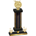 Premium Single Black Glacier Second Place Bowling Trophy