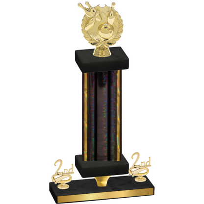 Premium Single Black Glacier Second Place Bowling Trophy