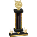 Premium Single Black Glacier Third Place Bowling Trophy