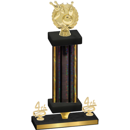 Premium Single Black Glacier Fourth Place Bowling Trophy