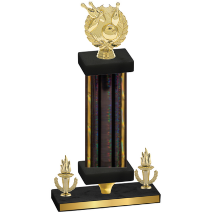 Premium Single Black Glacier Victory Bowling Trophy