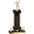 Premium Single Black Glacier Fourth Place Volleyball Trophy