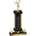 Premium Single Black Glacier First Place Volleyball Trophy