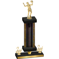 Premium Single Black Glacier Second Place Volleyball Trophy