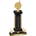 Premium Single Black Glacier Second Place Volleyball Trophy