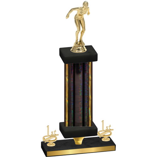 Premium Single Black Glacier First Place Tennis Trophy