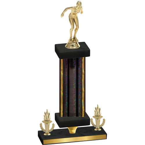 Premium Single Black Glacier Victory Tennis Trophy