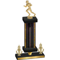 Premium Single Black Glacier Victory Football Trophy