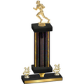 Premium Single Black Glacier Year Football Trophy