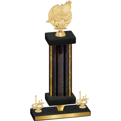 Premium Single Black Glacier First Place Swimming Trophy