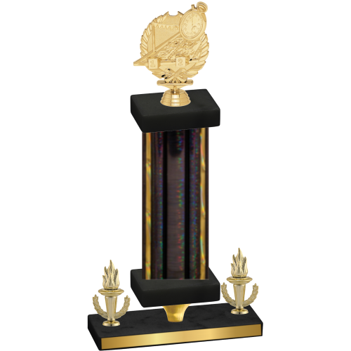 Premium Single Black Glacier Victory Swimming Trophy