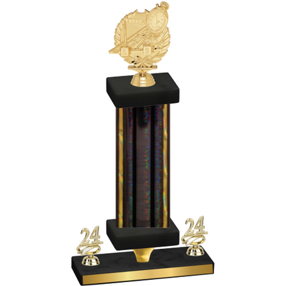 Premium Single Black Glacier Year Swimming Trophy
