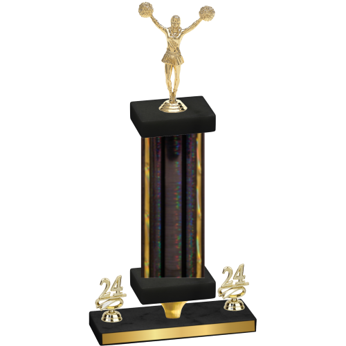 Premium Single Black Glacier Year Cheerleading Trophy