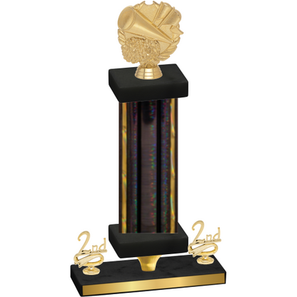Premium Single Black Glacier Second Place Cheerleading Trophy