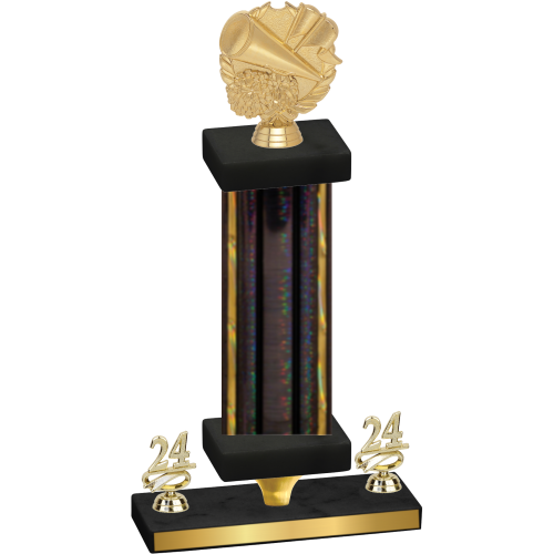 Premium Single Black Glacier Year Cheerleading Trophy