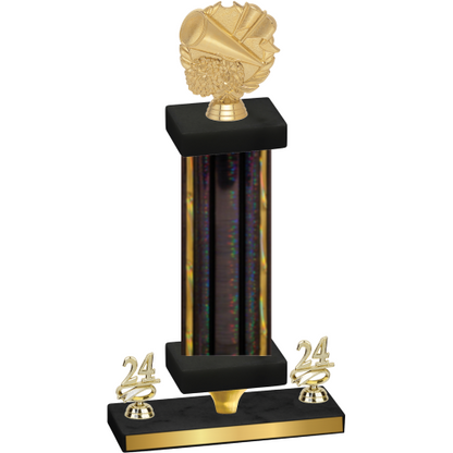 Premium Single Black Glacier Year Cheerleading Trophy