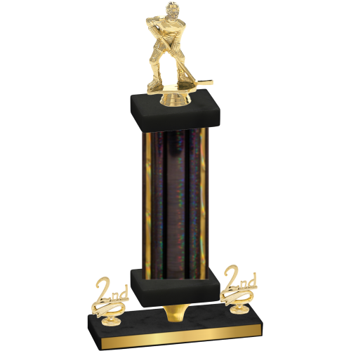 Premium Single Black Glacier Second Place Hockey Trophy