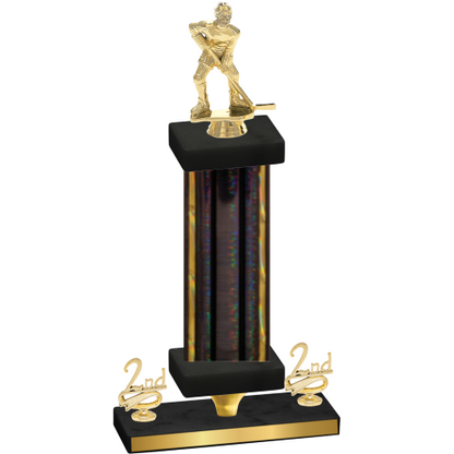 Premium Single Black Glacier Second Place Hockey Trophy