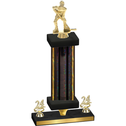 Premium Single Black Glacier Year Hockey Trophy