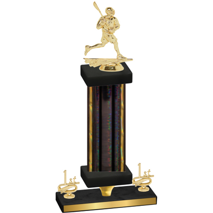 Premium Single Black Glacier First Place Lacrosse Trophy