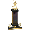Premium Single Black Glacier Year Lacrosse Trophy