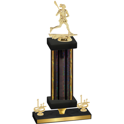 Premium Single Black Glacier First Place Lacrosse Trophy