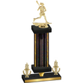 Premium Single Black Glacier Victory Lacrosse Trophy