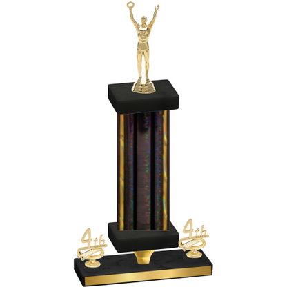 Premium Single Black Glacier Fourth Place Victory Trophy