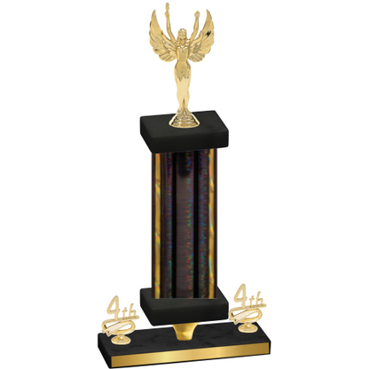 Premium Single Black Glacier Fourth Place Victory Trophy
