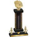 Premium Single Black Glacier Victory Basketball Trophy