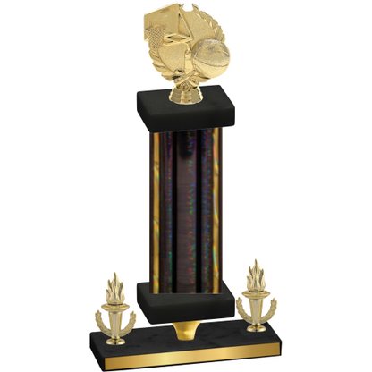 Premium Single Black Glacier Victory Basketball Trophy