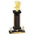 Premium Single Black Glacier Year Pickleball Trophy